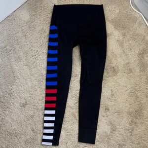 K-DEER Side Stripe Leggings size Medium Sneaker Length